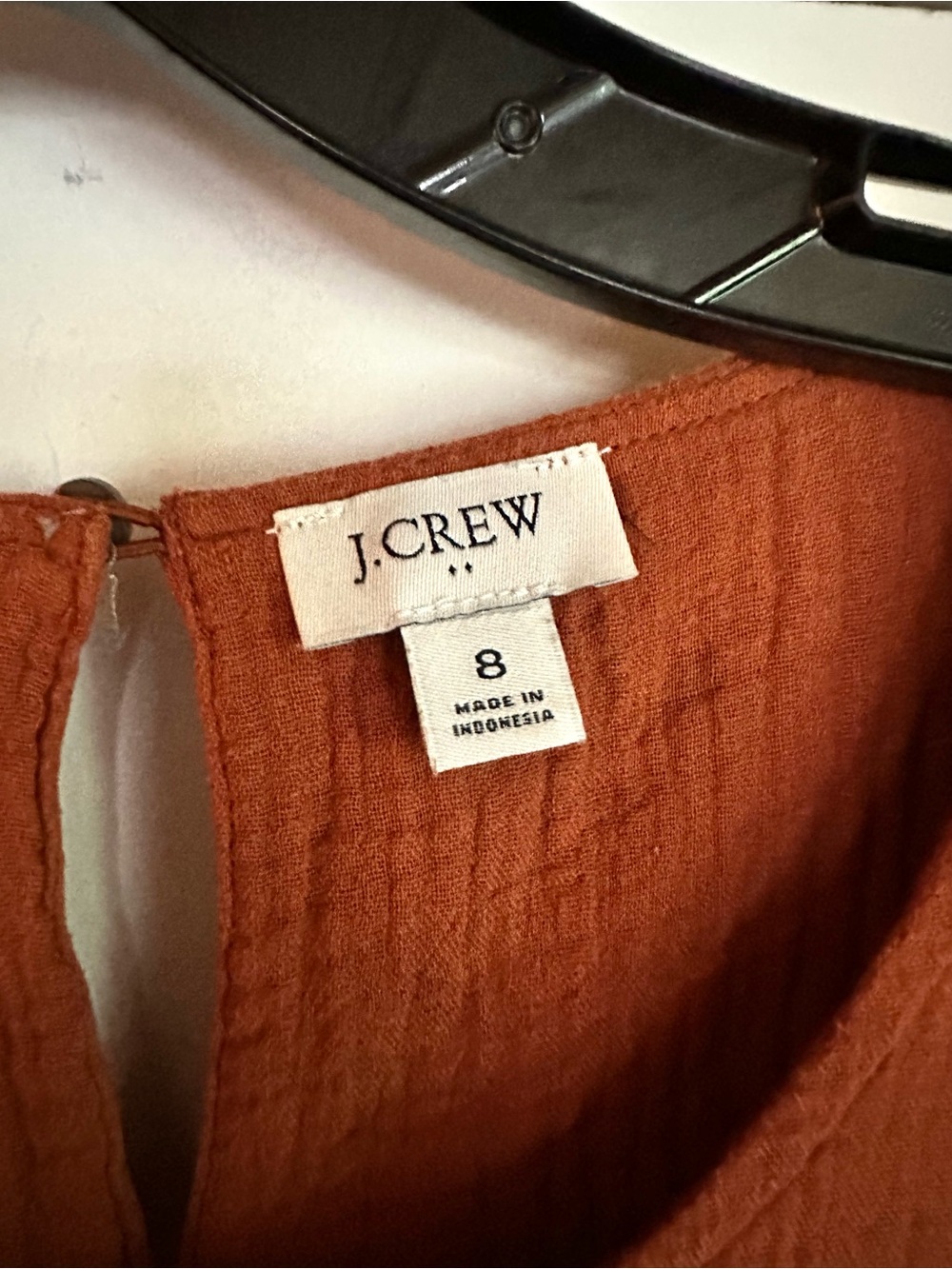 J. Crew Rust Orange Textured Dress - Picture 3 of 3